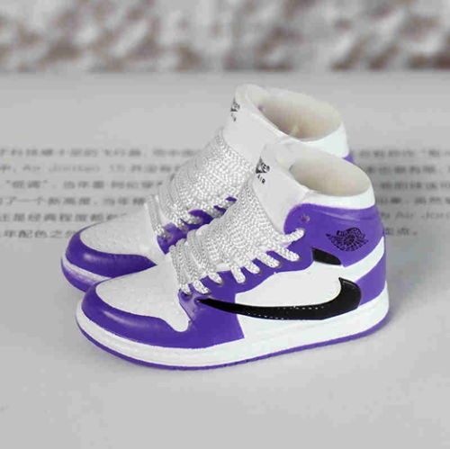 신발 미니어쳐 Nike Air Jordan 1 AJ1 Travis Scott Mid Purple undercut MT-0067